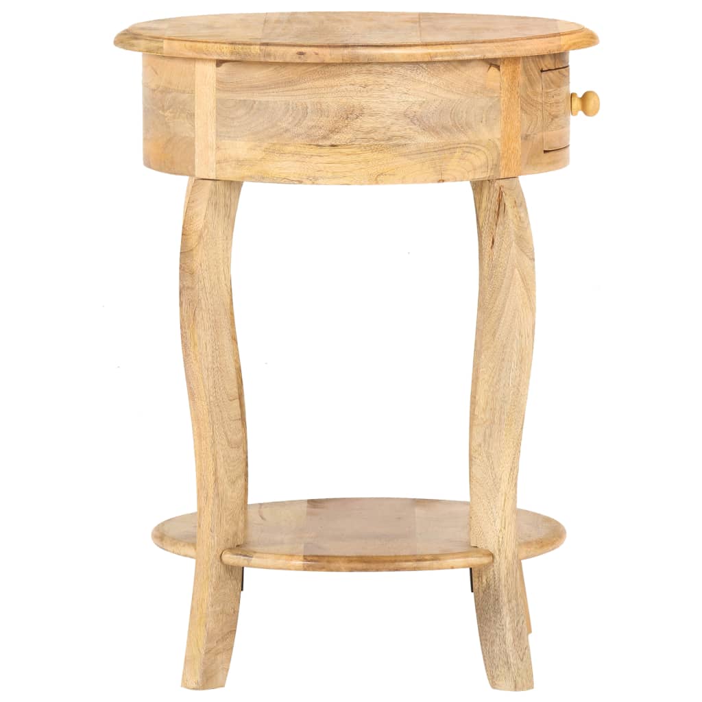 Mesa Auxiliar De Madera Maciza De Mango 37x37x61 Cm_1