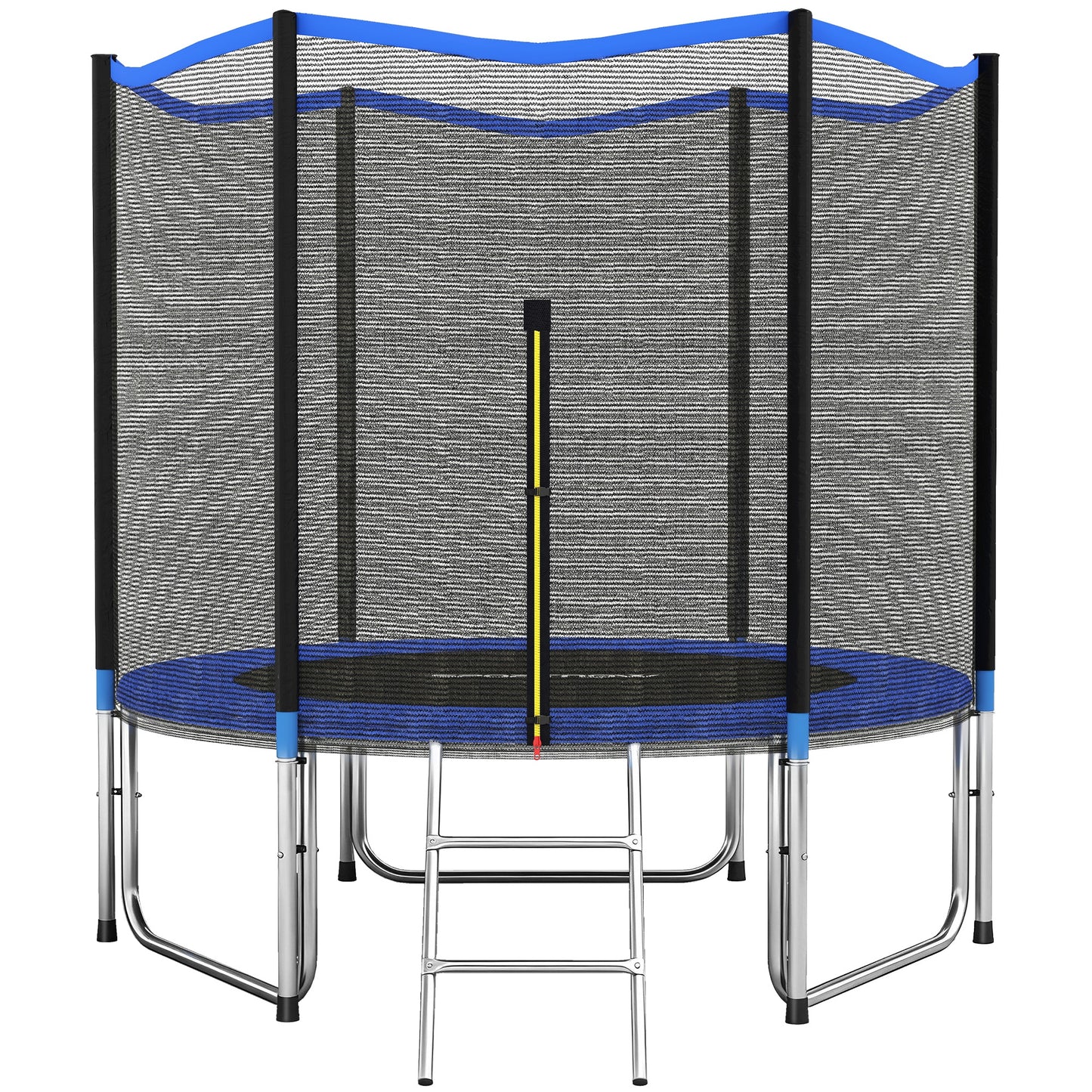 Sportnow Cama Elástica Niños Exterior Ø305 Cm Con Red De Seguridad Escalera Azul_0