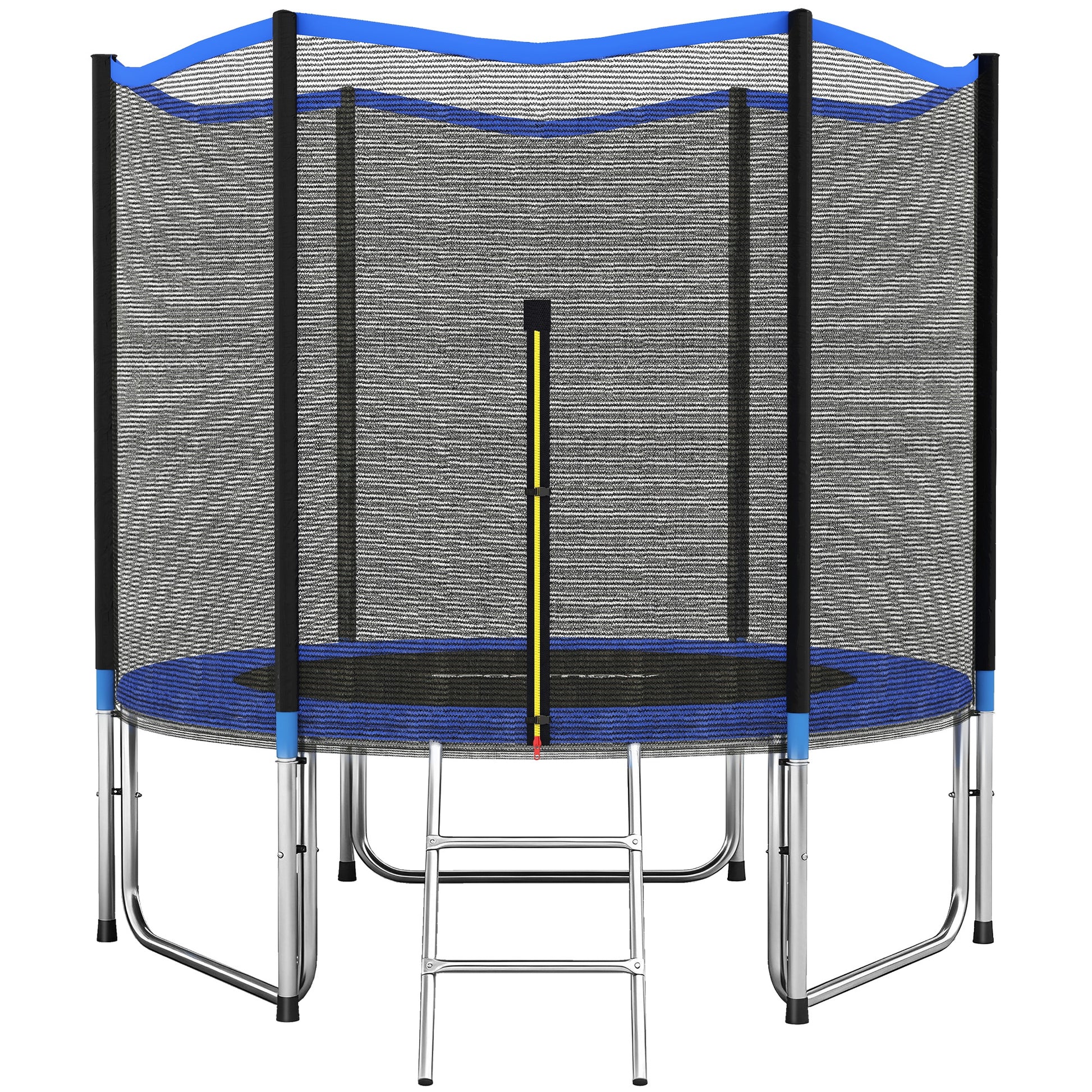 Sportnow Cama Elástica Niños Exterior Ø305 Cm Con Red De Seguridad Escalera Azul_0
