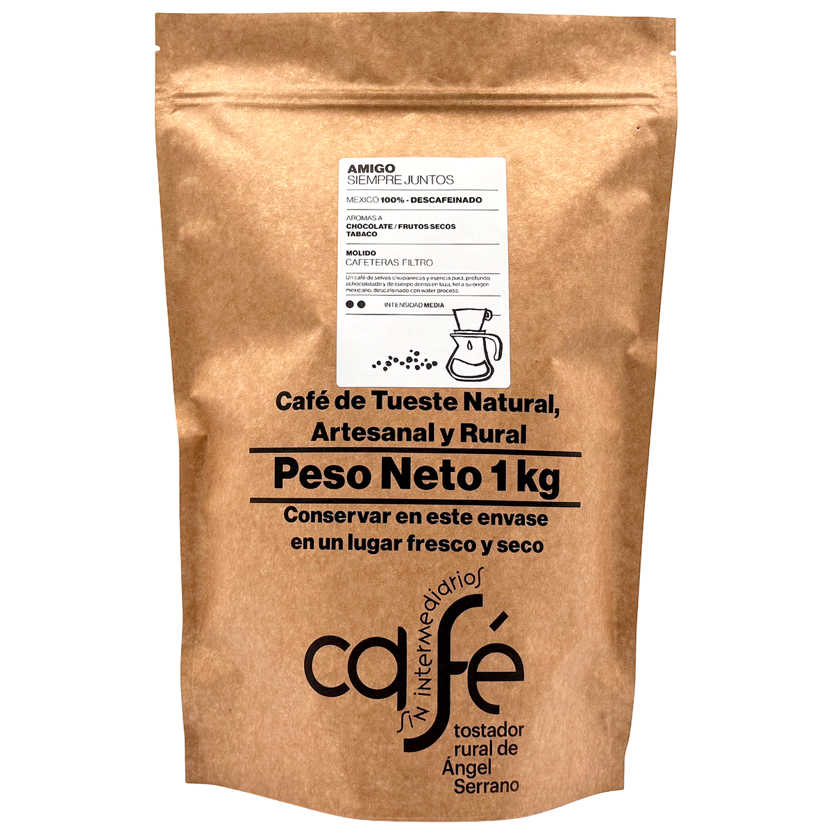 Cafe Sin Intermediarios Café Descafeinado Amigo Molido Filtro 1 Kg_0