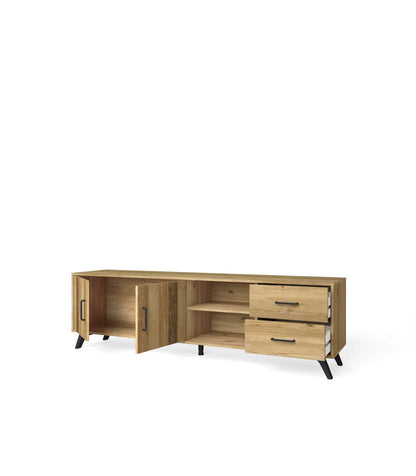 Mueble Televisión Nora 2 Puertas 2 Cajones Acabado Natural, 180.5cm(ancho) 53.1cm(alto) 4_4