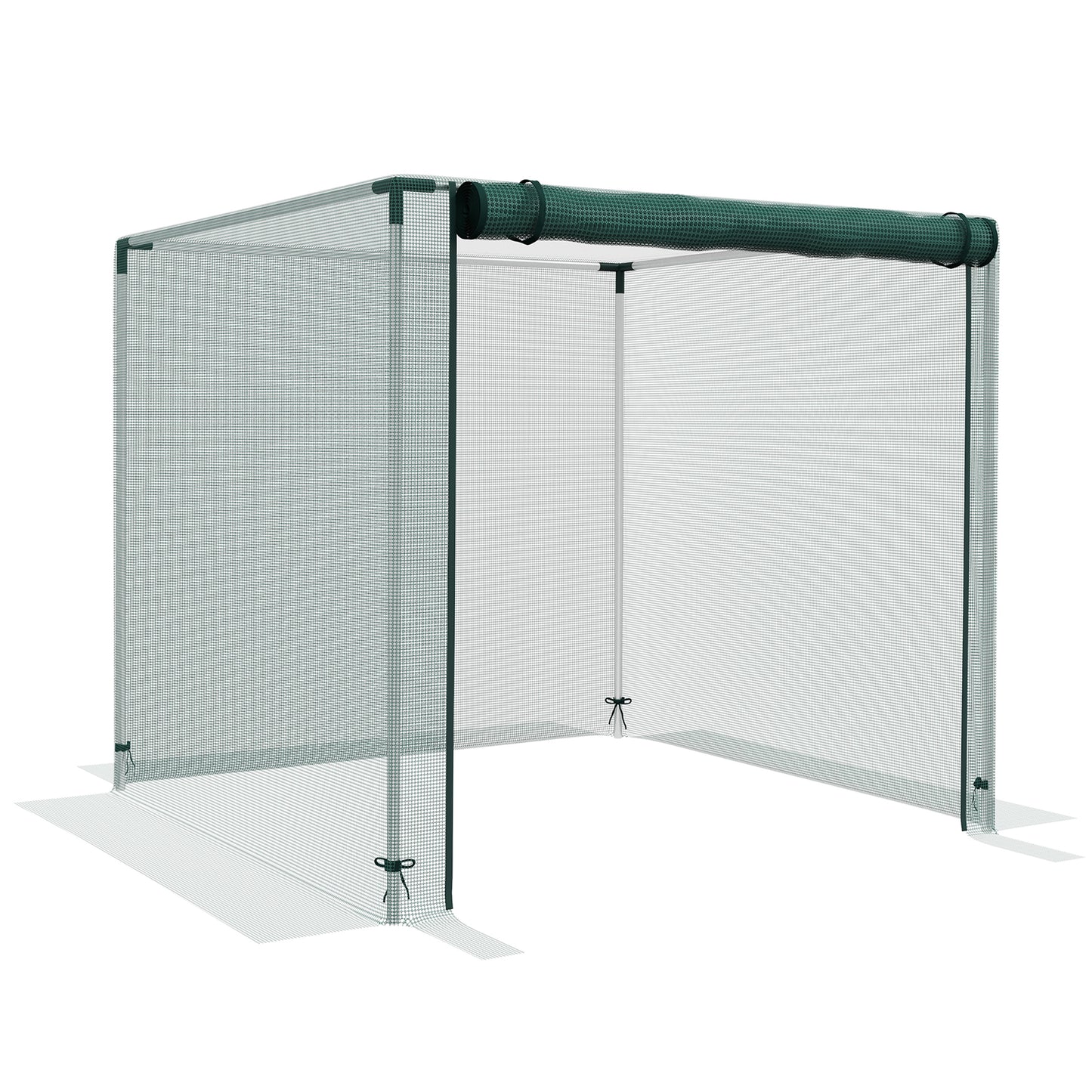 Outsunny Jaula De Cultivo Con Soportes De Acero Y Puerta 120x120x110 Cm Verde_0