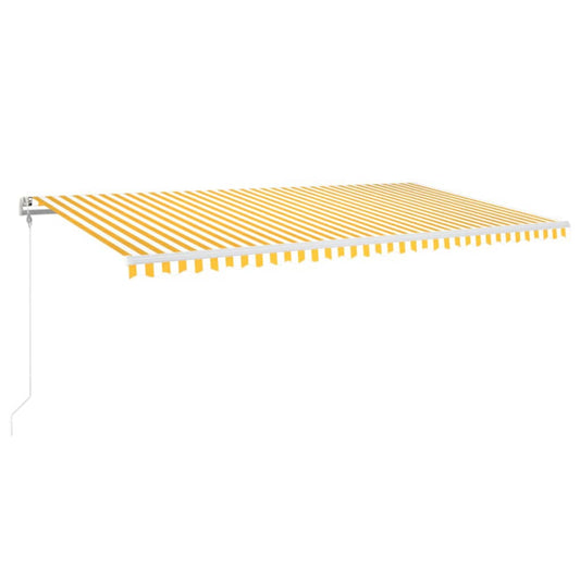 Toldo Automático Led Sensor De Viento Amarillo Blanco 600x350cm_0