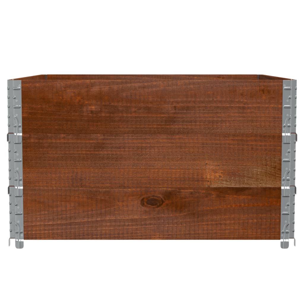 Jardinera De Madera Maciza De Pino Marrón 100x100 Cm_3