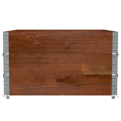 Jardinera De Madera Maciza De Pino Marrón 100x100 Cm_3