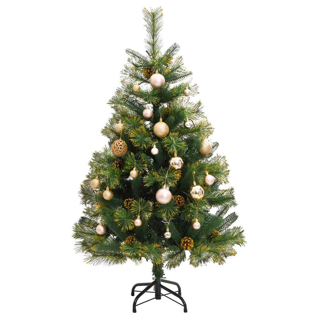 Vidaxl Árbol De Navidad Artificial Con Bisagras 150 Led Y Bolas 150 Cm_3