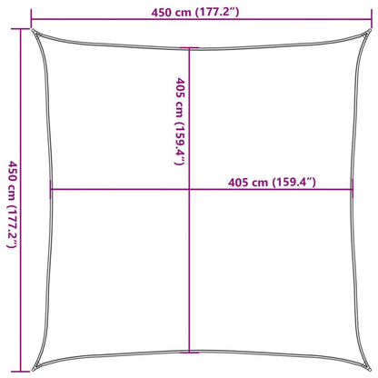 Vidaxl Toldo De Vela Hdpe Beige 160 G/m² 4,5x4,5 M_2