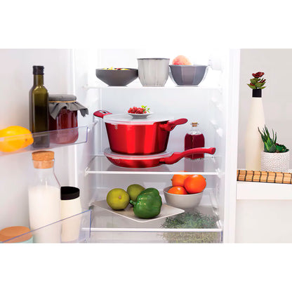 Batería Cocina Inducción 14 Piezas, Antiadherente Sin Pfoa, Aluminio, Cazuelas Sartenes Plancha Berlinger Haus Burgundy Rojo