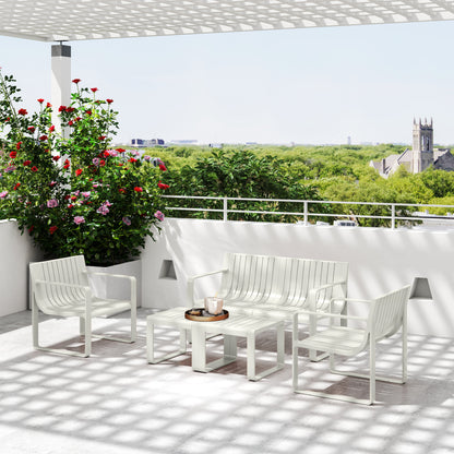 Outsunny Conjunto De Jardín Exterior Con 2 Sillones 1 Sofá De 2 Plazas Y 2 Mesas_3