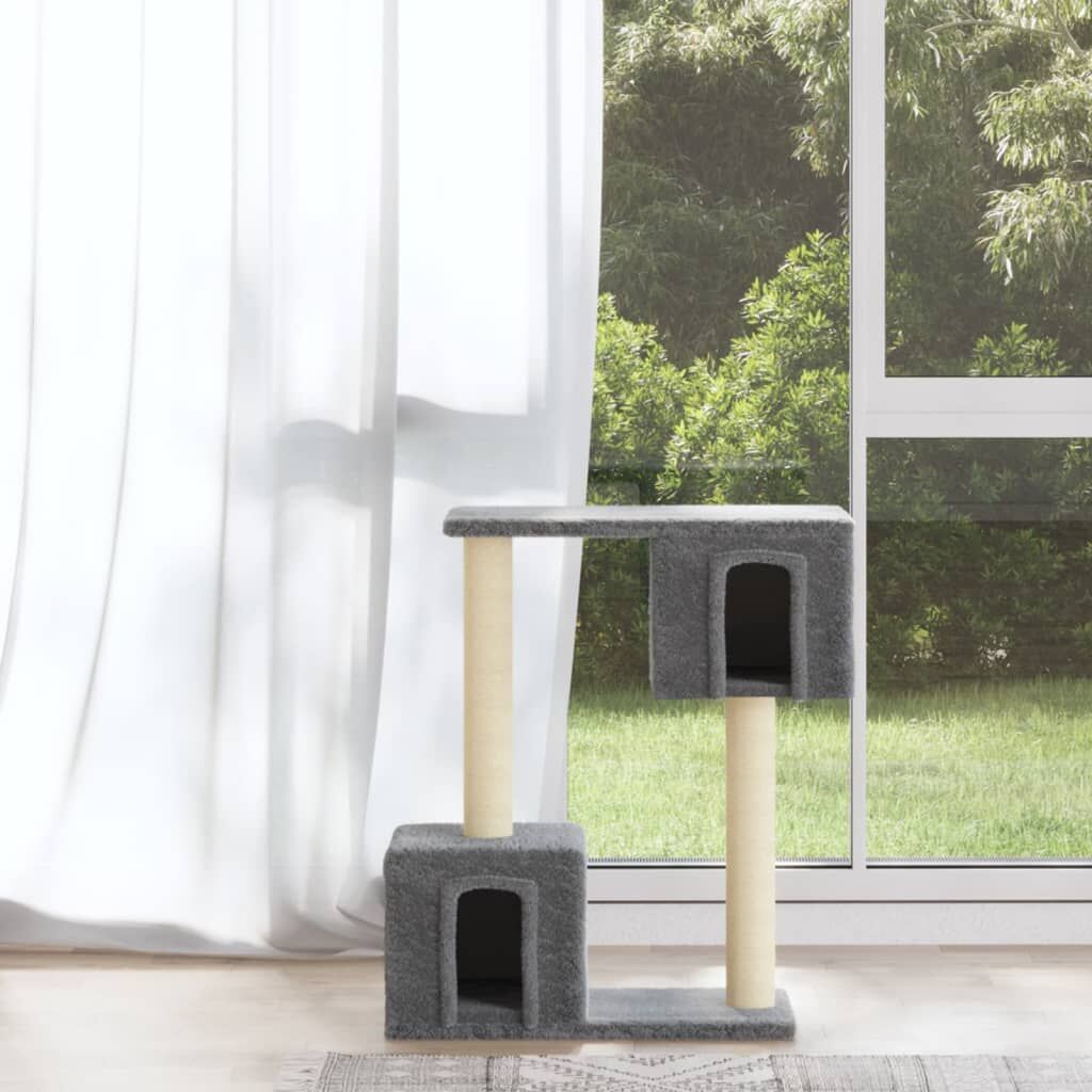 Vidaxl Rascador Para Gatos Con Postes De Sisal 60 Cm Gris Claro_1