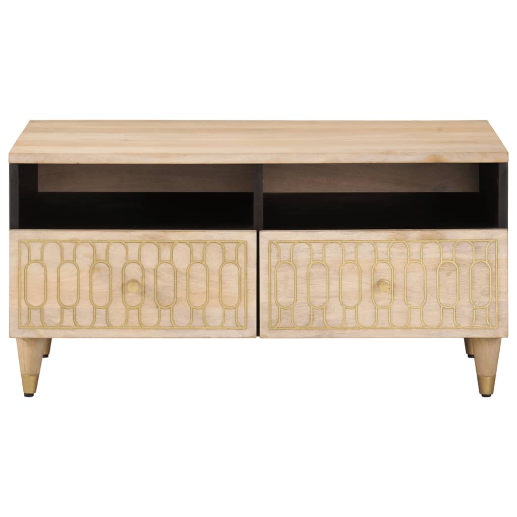 Mesa De Centro De Madera Maciza Mango 80x54x40 Cm_1