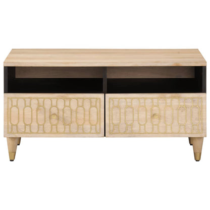 Mesa De Centro De Madera Maciza Mango 80x54x40 Cm_1