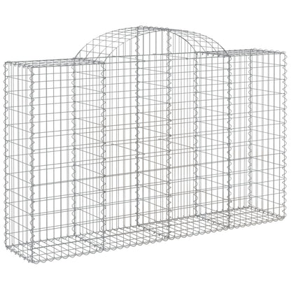 Cestas De Gaviones 9 Uds Forma De Arco Hierro 200x50x120/140 Cm_2