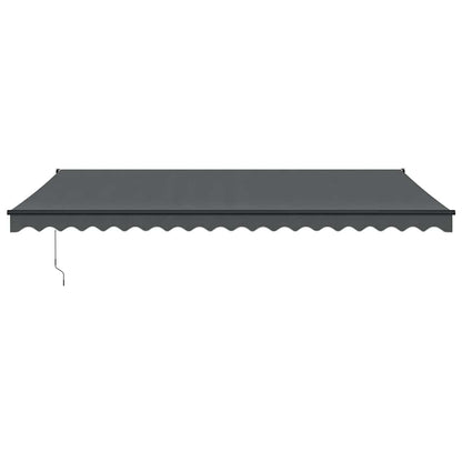 Toldo Retráctil Aluminio Y Tela Gris Antracita 5x3 M_2