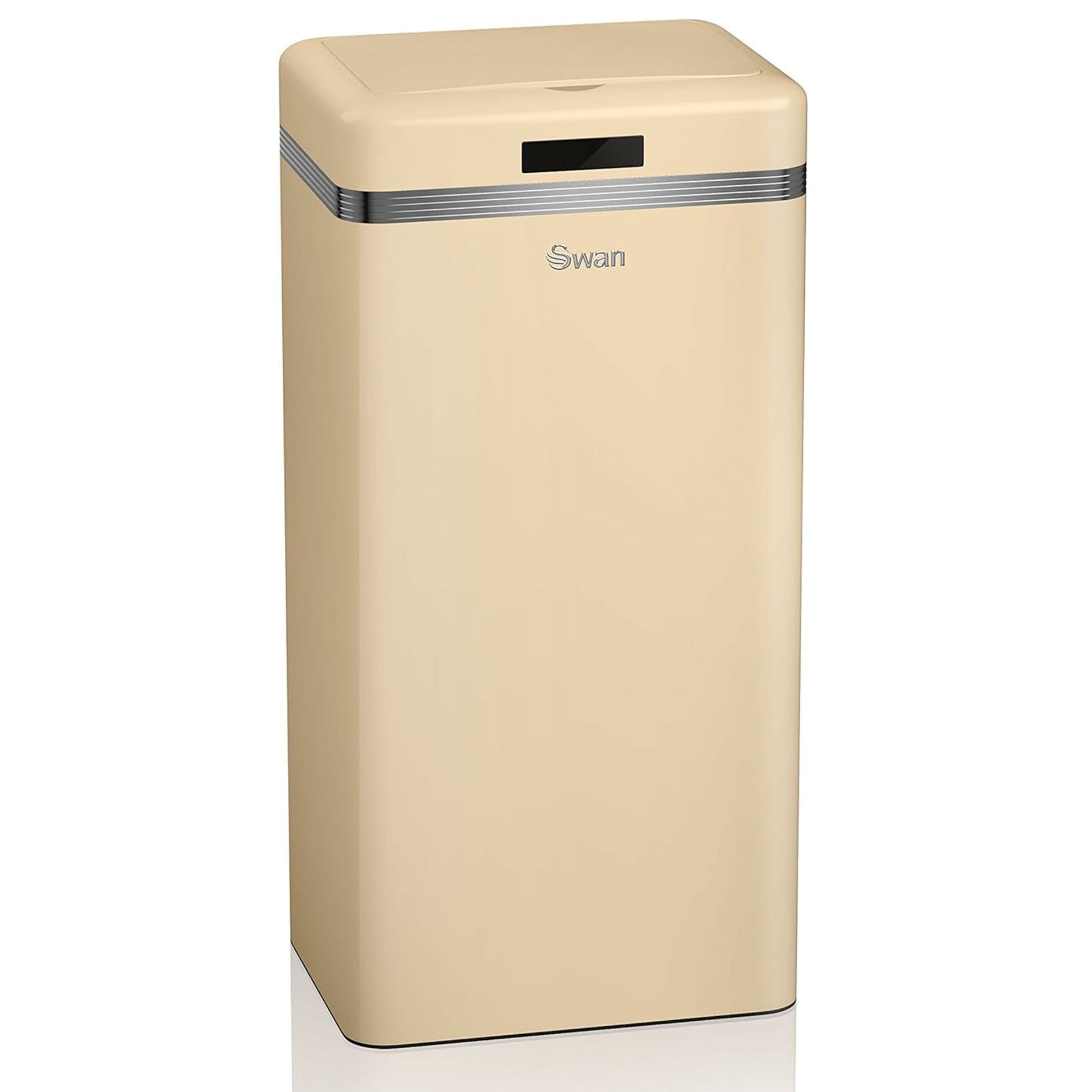 Cubo De Basura Cocina Automático, Sensor De Movimiento, 45l, Metálico, Papelera Reciclaje, Swan, Swka4500cneu, Crema