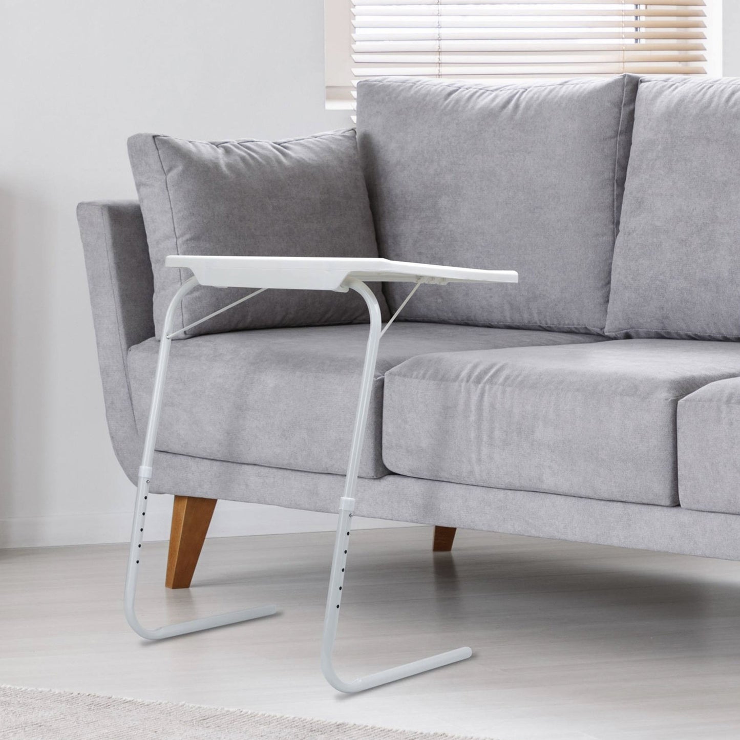 Well Home Mesa Auxiliar Plegable Y Extensible Color Blanco 51x39x57-72cm_3