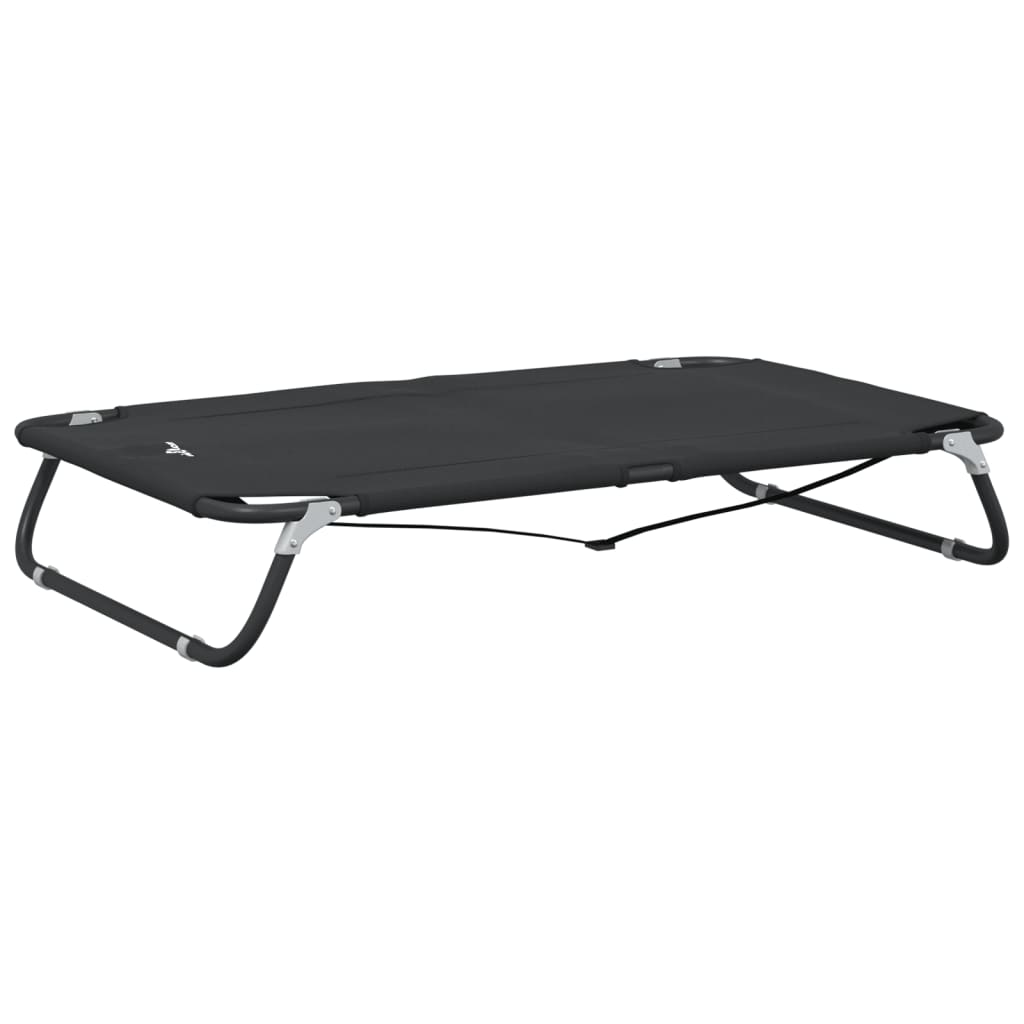 Cama Para Perros Plegable Tela Oxford Y Acero Gris Antracita / Vetonek_5