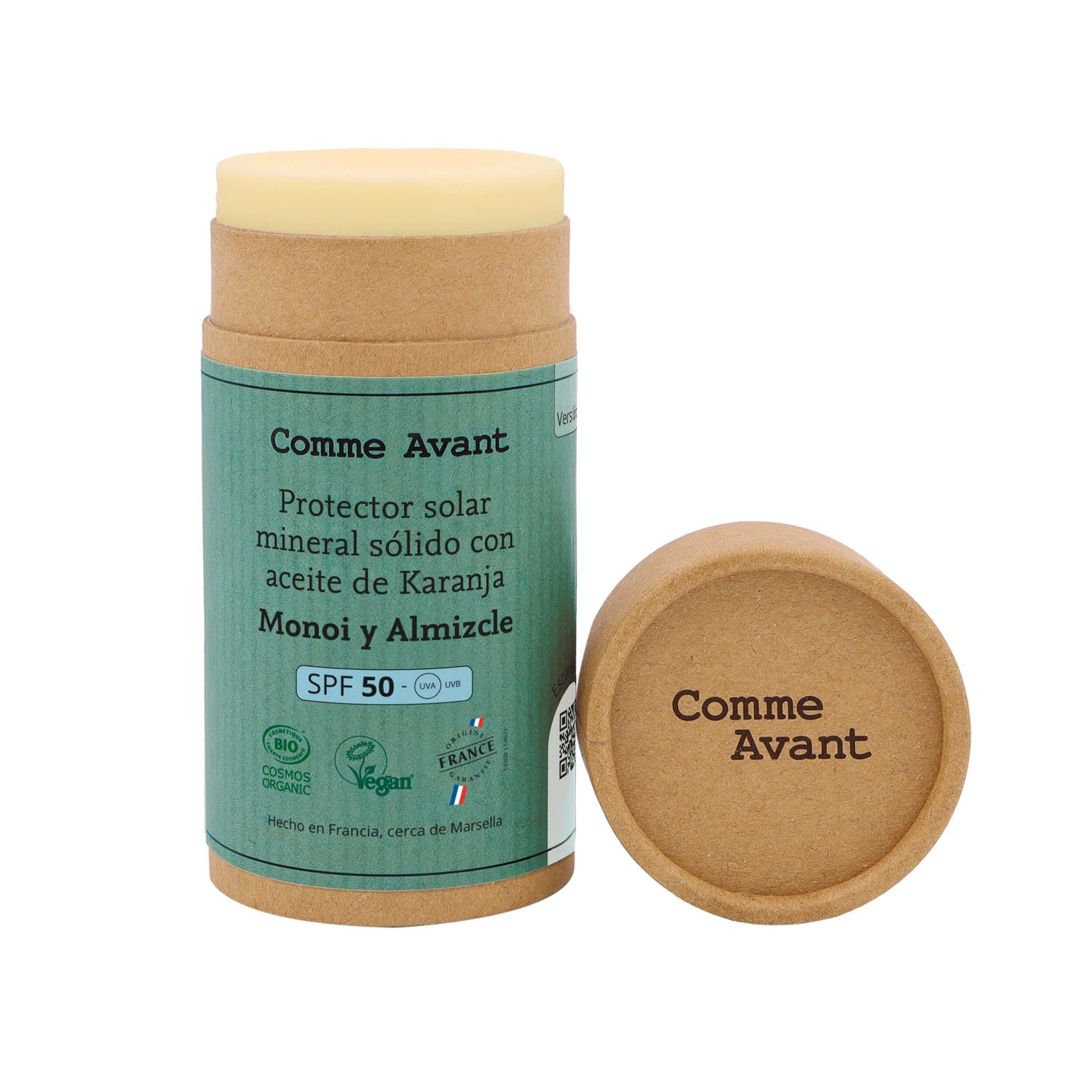 Protector Solar Mineral Sólido Spf50 Con Aceite De Karanja - Monoi Y Almizcle_0