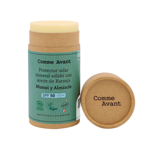 Protector Solar Mineral Sólido Spf50 Con Aceite De Karanja - Monoi Y Almizcle_0