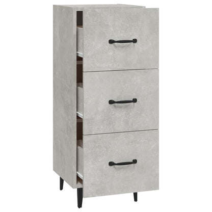 Aparador De Madera Contrachapada Gris Hormigón 34,5x34x90 Cm / Vetonek_5