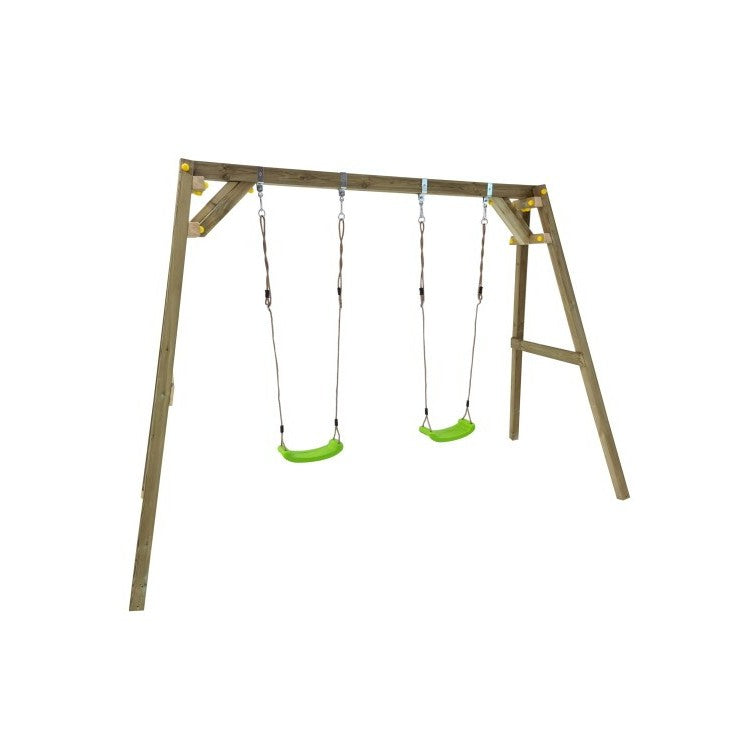 Columpio Doble De Madera Cuadrada Masgames Xylo Xl.