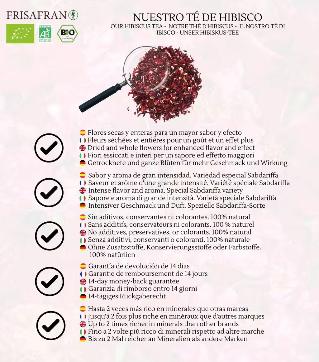 Infusión De Hibisco A Granel Ecológica | Frisafran 200 G_3
