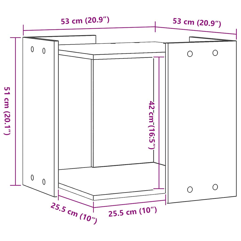 Vidaxl Mueble Arenero Para Gatos Madera Roble Artisian 53x53x51 Cm_2