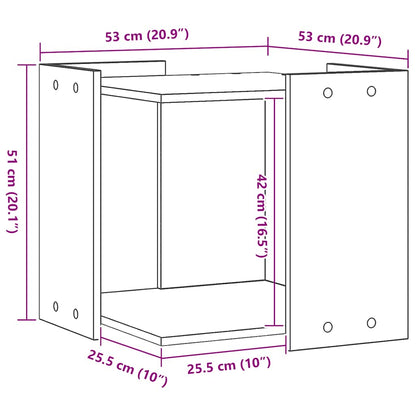 Vidaxl Mueble Arenero Para Gatos Madera Roble Artisian 53x53x51 Cm_2