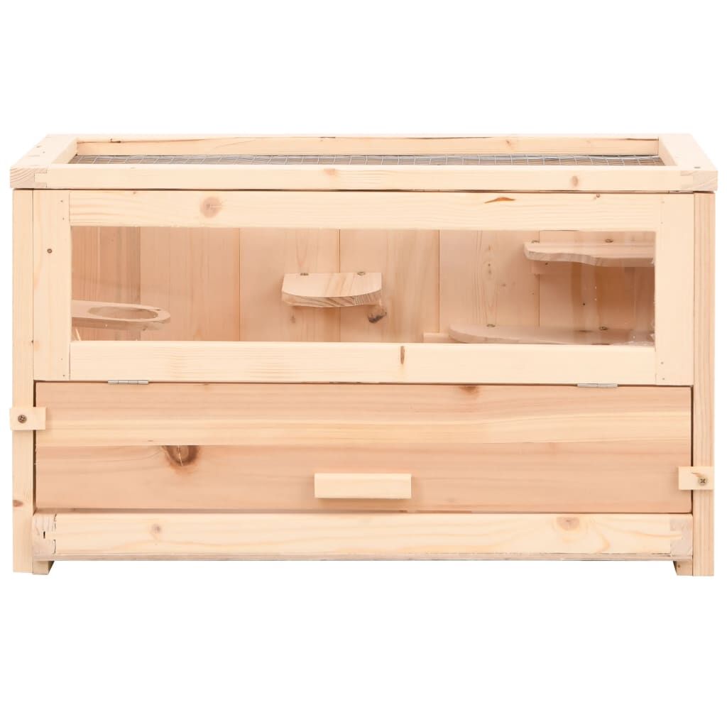 Vidaxl Jaula Para Hámster Madera Maciza Abeto 60x30x35 Cm_3