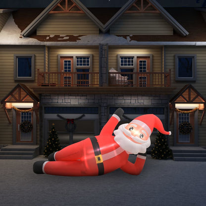 Vidaxl Papá Noel De Navidad Inflable Con Led Rojo Ip44 360 Cm Xxl_1