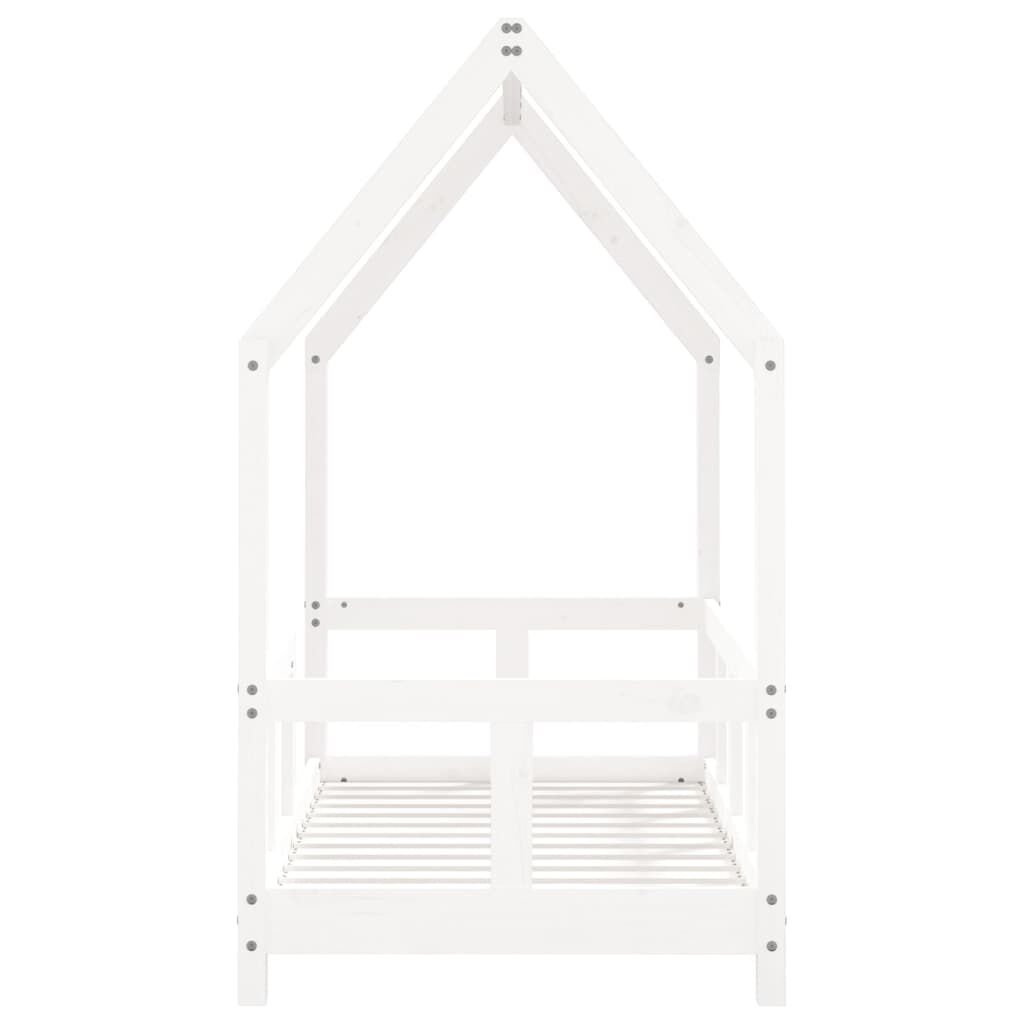 Vidaxl Estructura De Cama Para Niños Madera De Pino Blanco 70x140 Cm_4