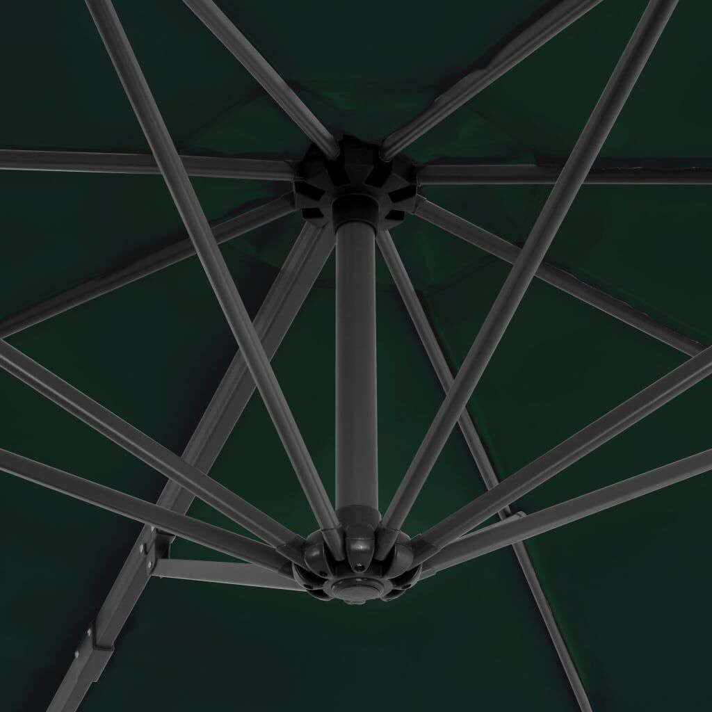 Vidaxl Sombrilla Jardín Voladiza Con Palo De Aluminio Verde 300 Cm_4