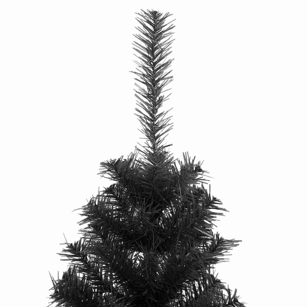 Vidaxl Árbol De Navidad Artificial Con Soporte Pvc Negro 120 Cm_3