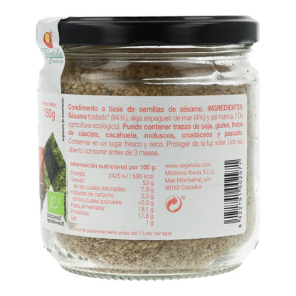 Gomasio con Algas en bote de cristal Vegetalia 160 g