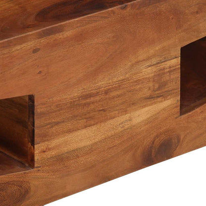 Mesa De Centro De Madera Maciza 90x60x30 Cm Acacia_4
