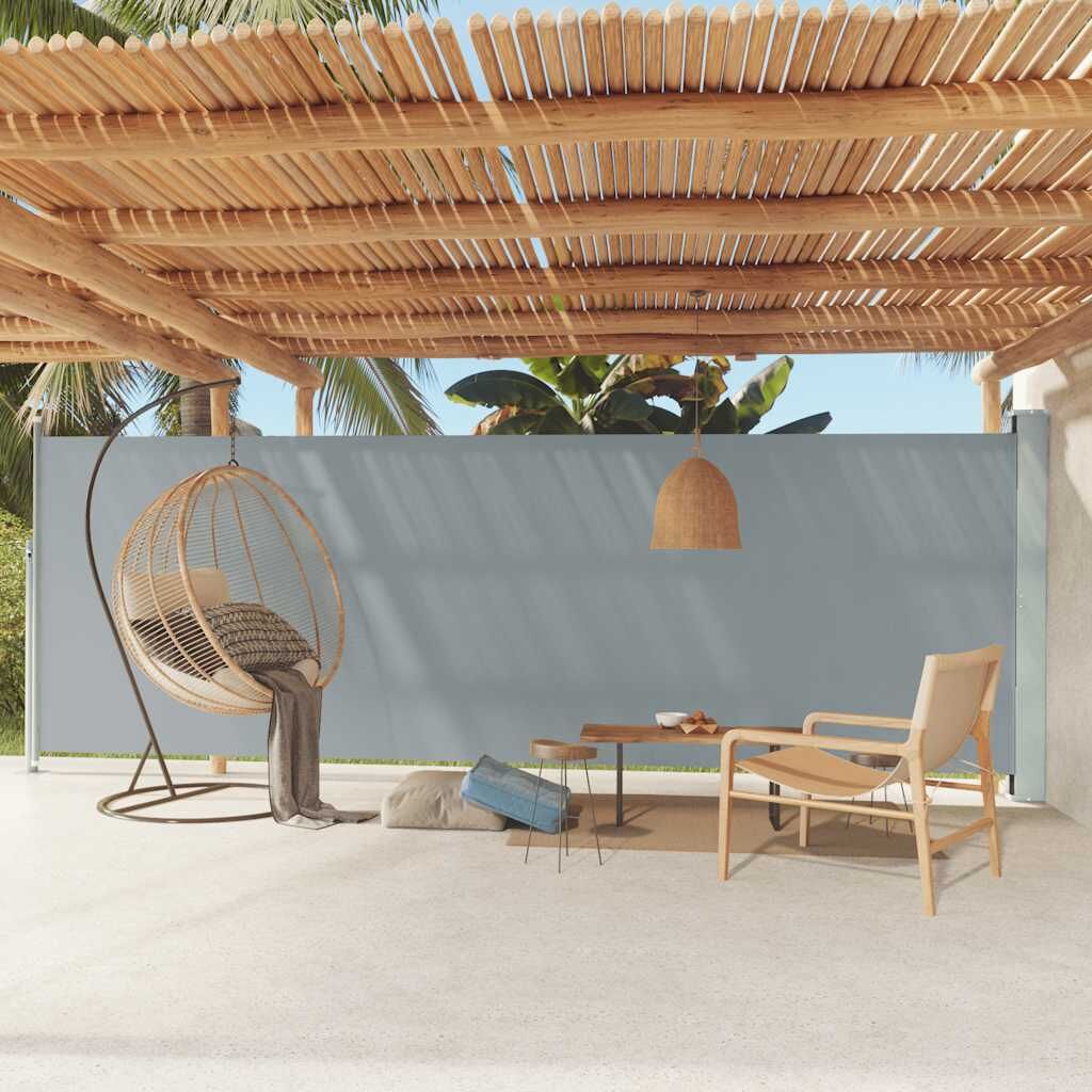 Vidaxl Toldo Lateral Retráctil De Jardín Gris 180x600 Cm_1