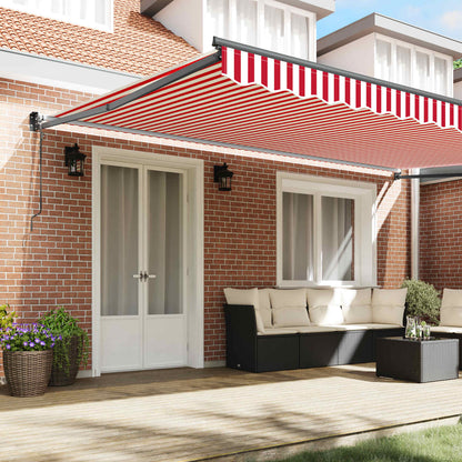 Toldo Retráctil Rojo Y Blanco 500 X 300 X 165 Cm_2