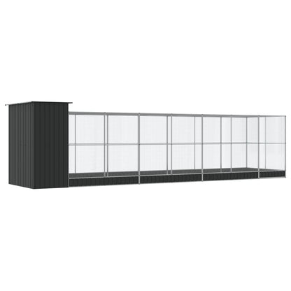 Vidaxl Pajarera Con Extensión Acero Plateado 830x203x216 Cm_4