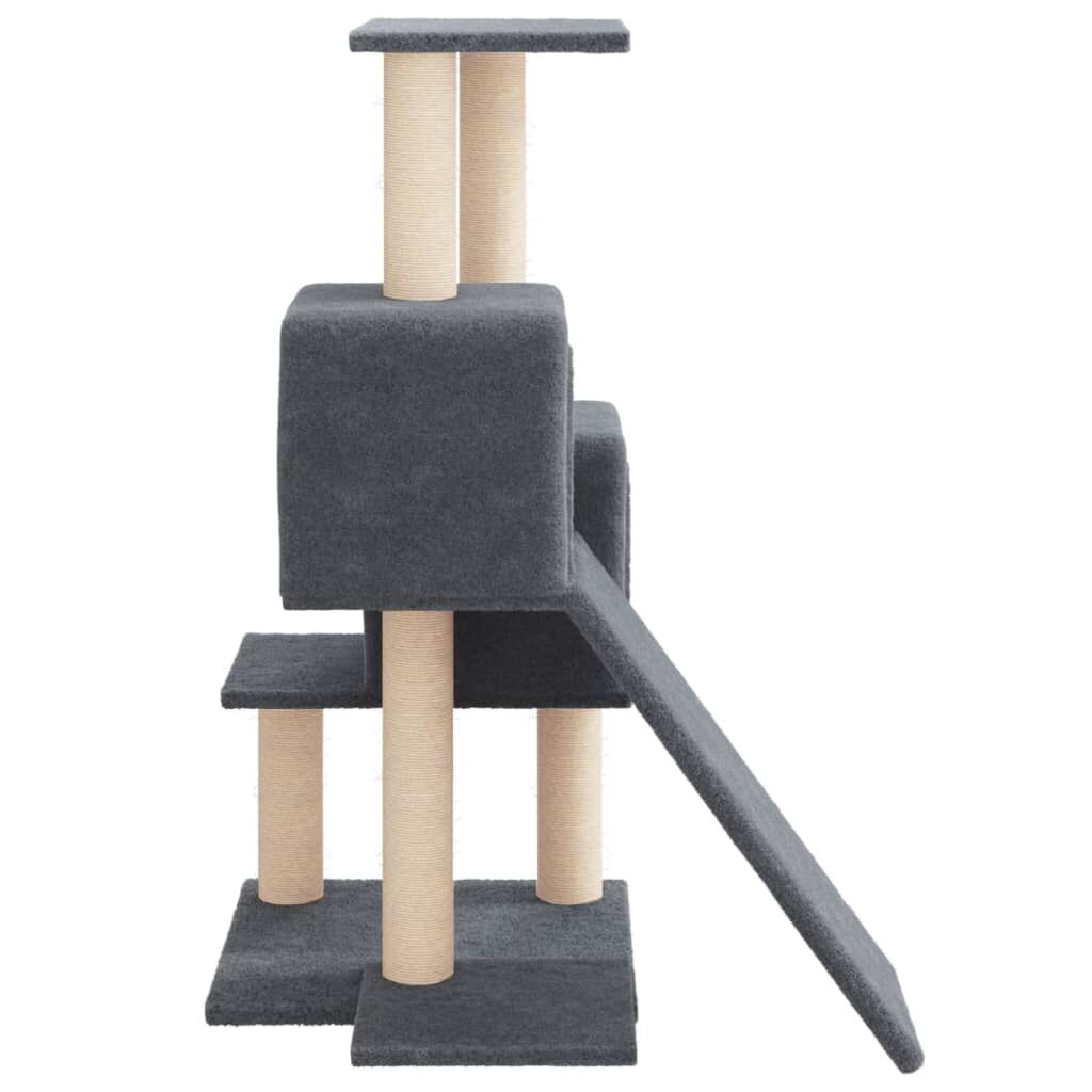 Vidaxl Rascador Para Gatos Con Postes De Sisal Gris Oscuro 82 Cm_3