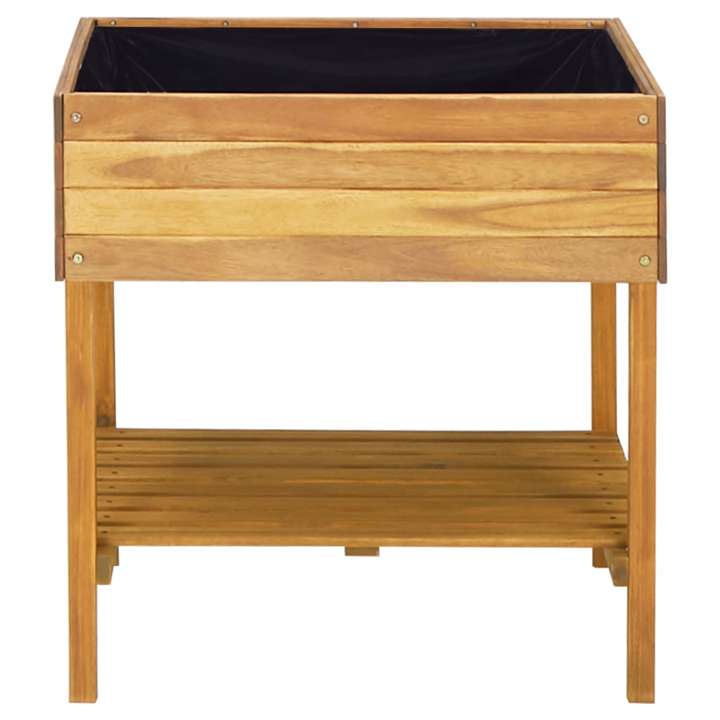 Jardinera Elevada De Madera Maciza De Acacia 78,5x58,5x78,5 Cm_2