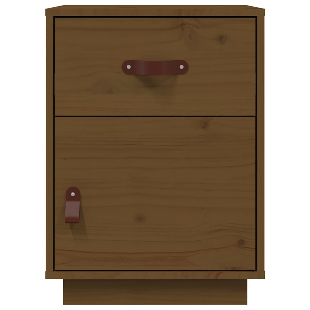 Mesitas De Noche 2 Uds Madera De Pino Marrón Miel 40x34x55 Cm_4