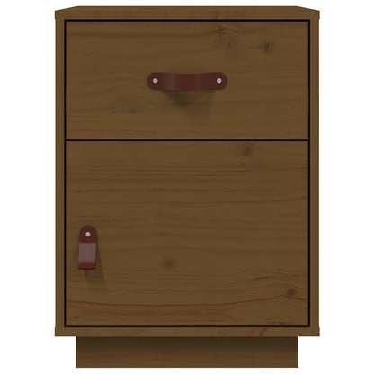 Mesitas De Noche 2 Uds Madera De Pino Marrón Miel 40x34x55 Cm_4