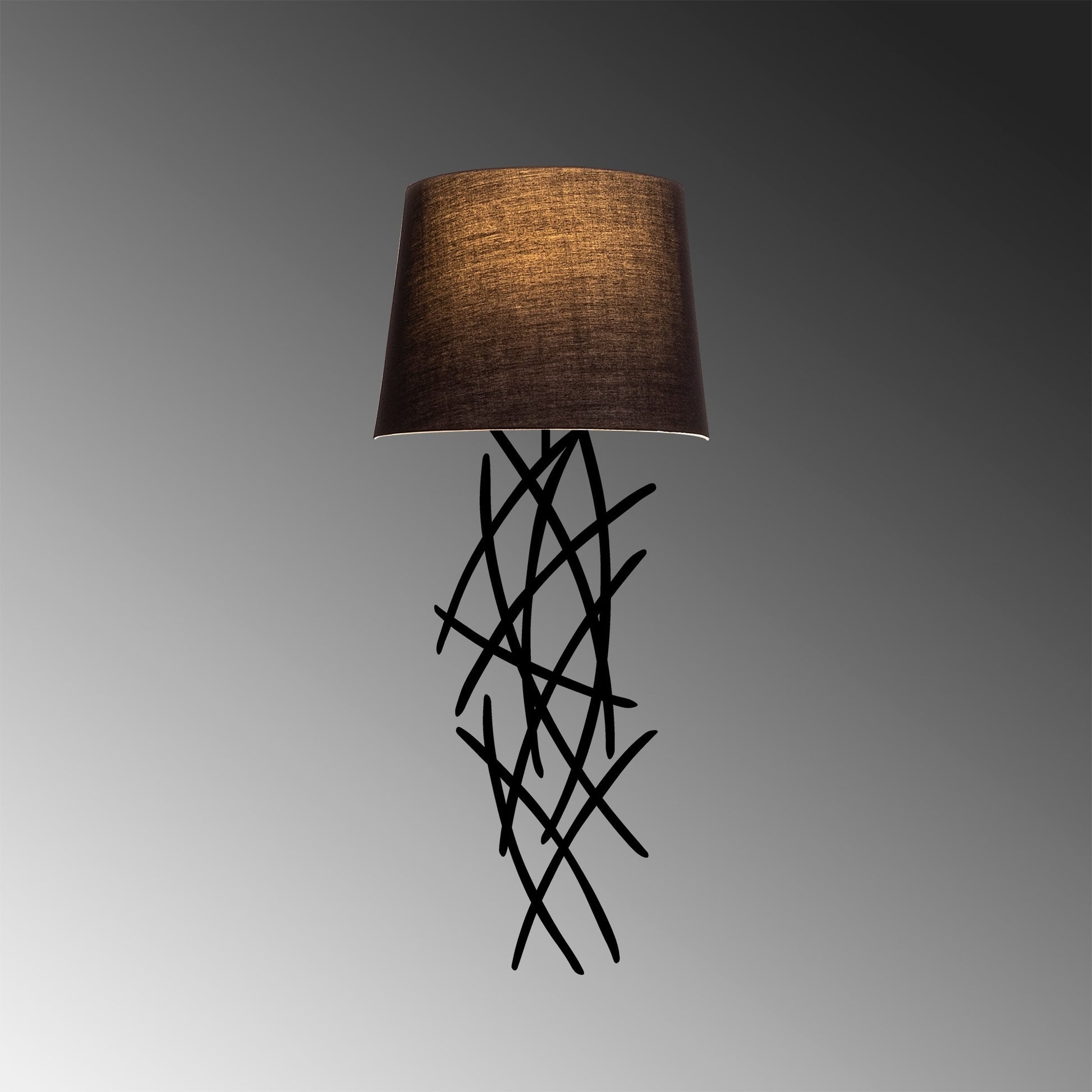 Aplique De Pared, Hierro , Negro, 15x28x72, Casquillo E 27 Max 40 W_4