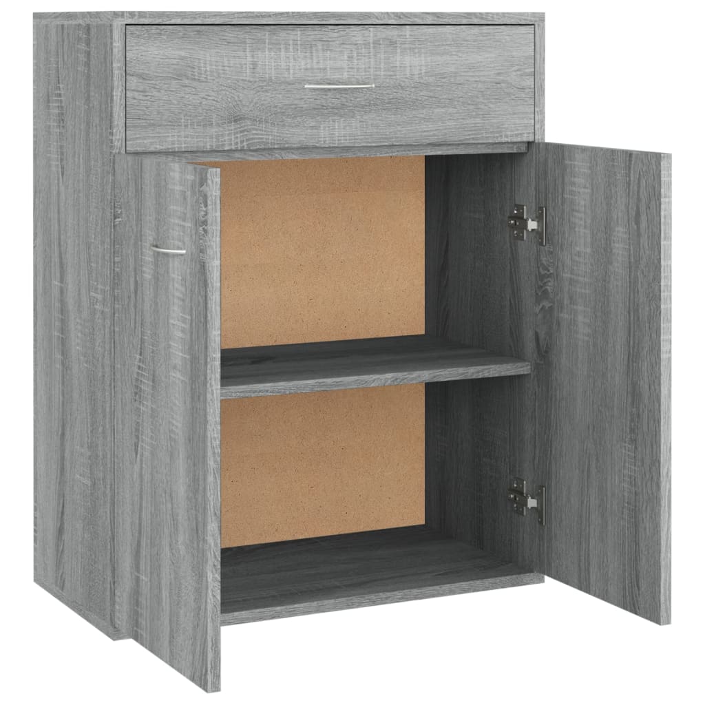 Aparador De Madera Contrachapada Gris Sonoma 60x30x75 Cm / Vetonek_2