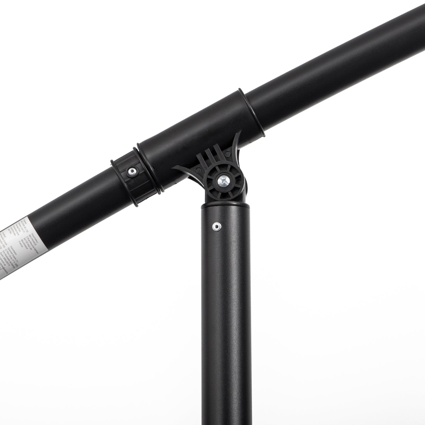 Outsunny Sombrilla Jardín Ø300 Cm Con Manivela Manual Base Cruzada Gris_4