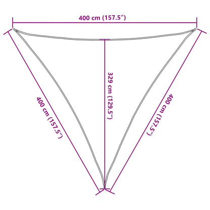 Vidaxl Toldo De Vela Hdpe Beige 160 G/m² 4x4x4 M_2