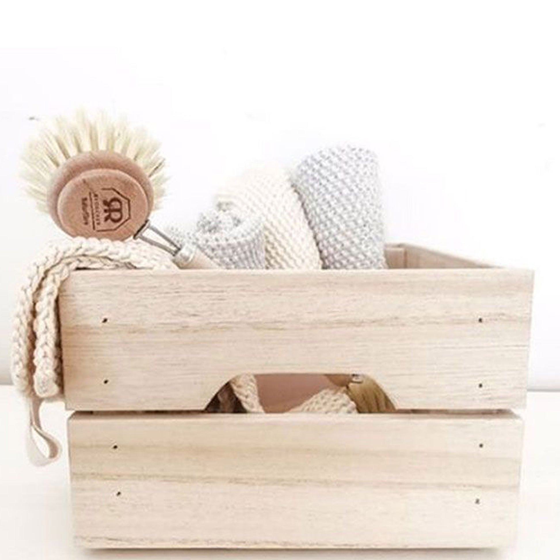 Caja De Madera Maciza Well Home Tono Natural 20x15x30 Cm_2