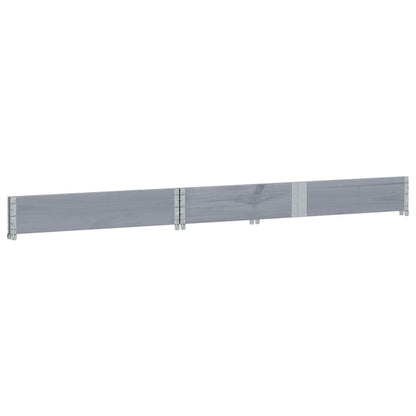 Jardinera De Madera Maciza De Pino Gris 150x50 Cm_5