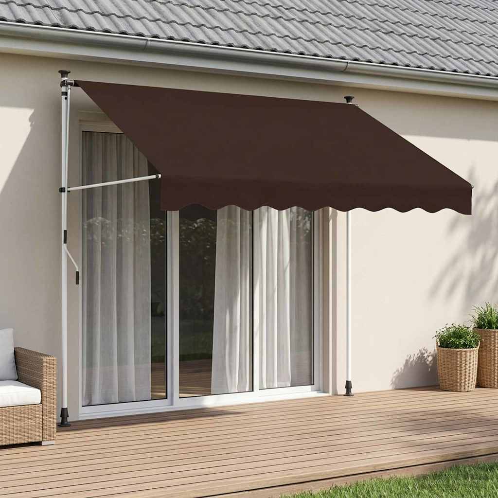 Toldo Retráctil Manual Marrón 200 Cm_1