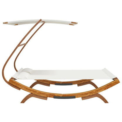 Vidaxl Tumbona Con Dosel Madera Maciza Curvada Crema 165x203x138 Cm_3